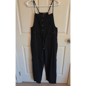 Miou Muse Women's Black Belted Sleeveless Jumpsuit- S